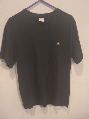 Brooks Brothers Black Short-Sleeve Crewneck T-Shirt with Gold Logo XL
